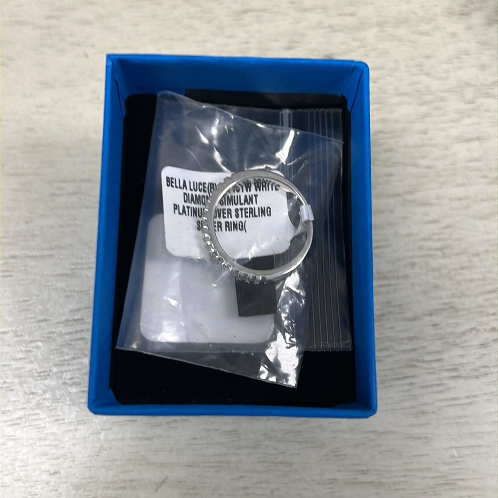 NIB - JTV White Cubic Zirconia Platinum Over Sterling Silver Ring 1.41ctw - Picture 7 of 9